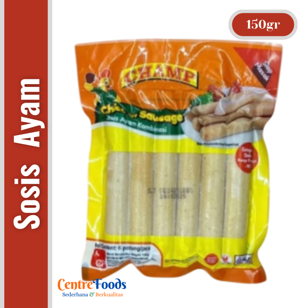 

Sosis Ayam - Chicken Sausage Champ | Isi 6 Pcs - 150gr [ Harga Per BKS ]