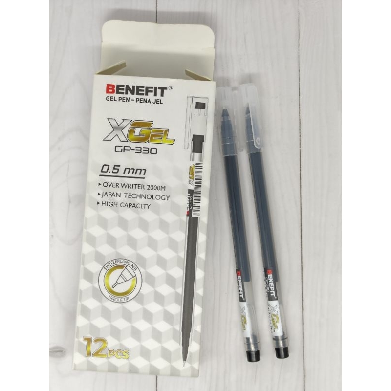 

Gel Pen Benefit XGel 330 0.5mm Needle Tip Isi 12pcs