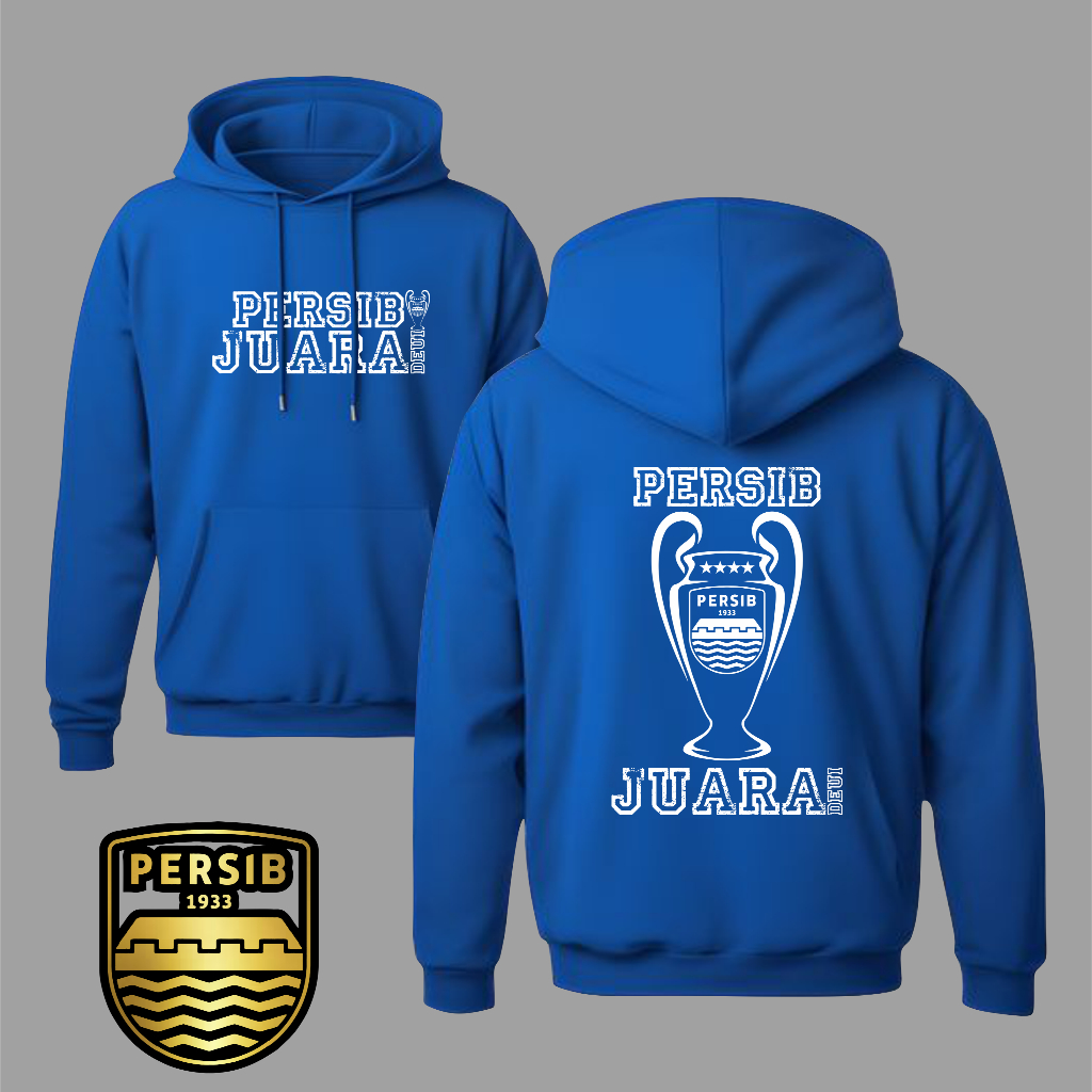 Sweater Hoodie Persib Bandung Juara Back 2 Back Jaket Distro Pria Wanita Persib Viking Club