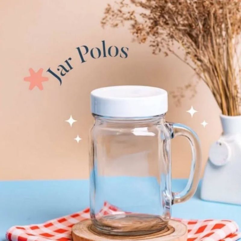 Gelas Harvest Jar Tutup Plastik | Harvest Drinking Jar | Gelas Minum Unik | Gelas Jar Resto | Gelas 