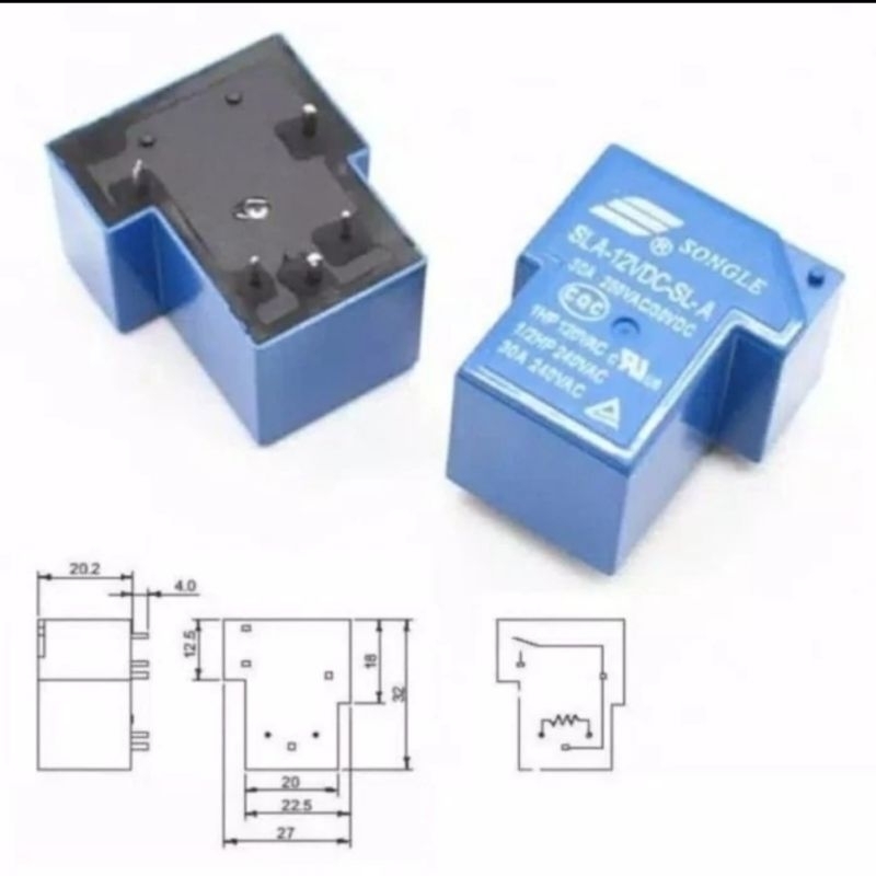 NEW PART RELAY 6pin 6 pin kodok SLA_12vDC-SL-A songle katak 12v 30a DC
