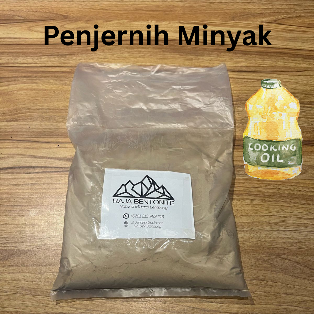 

Bleaching Earth / Penjernih Minyak 1kg / 0.5kg (Kelapa Sawit, Minyak Goreng atau bahkan Oli) - Berbahan Dasar Bentonit / Bentonite Clay / Lempung Bentonit