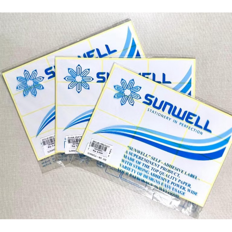 

Label sticker/ Label Harga nama undangan tempel SUNWELL no 121 (38mm x 75mm)