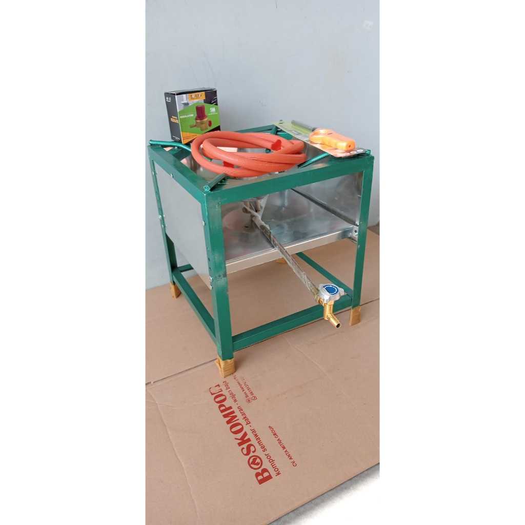 PAKET KOMPOR GAS USAHA LENGKAP | TUNGKU BESAR 35x60 + REGULATOR + SELANG + PEMANTIK