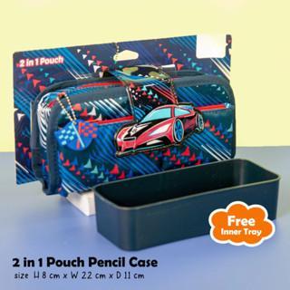 

PREMIUM Fun Time 2-in-1 Pencil case tempat pencil anak 09132