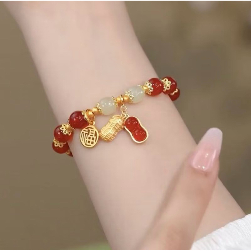 Gelang Kacang | Gelang Giok Kacang Elastis