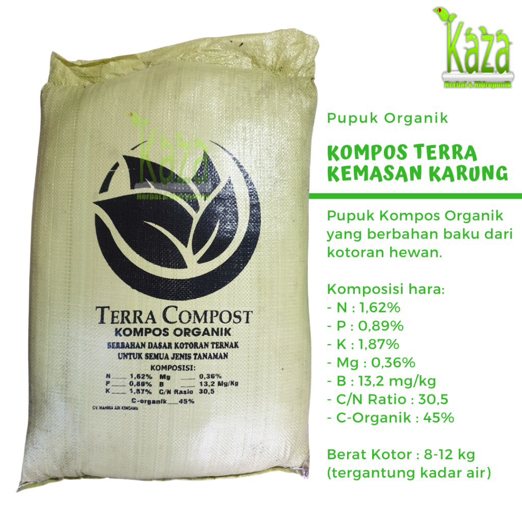 Pupuk Organik Kompos Terra Kemasan Karung Berbahan Kohe Kotoran Hewan