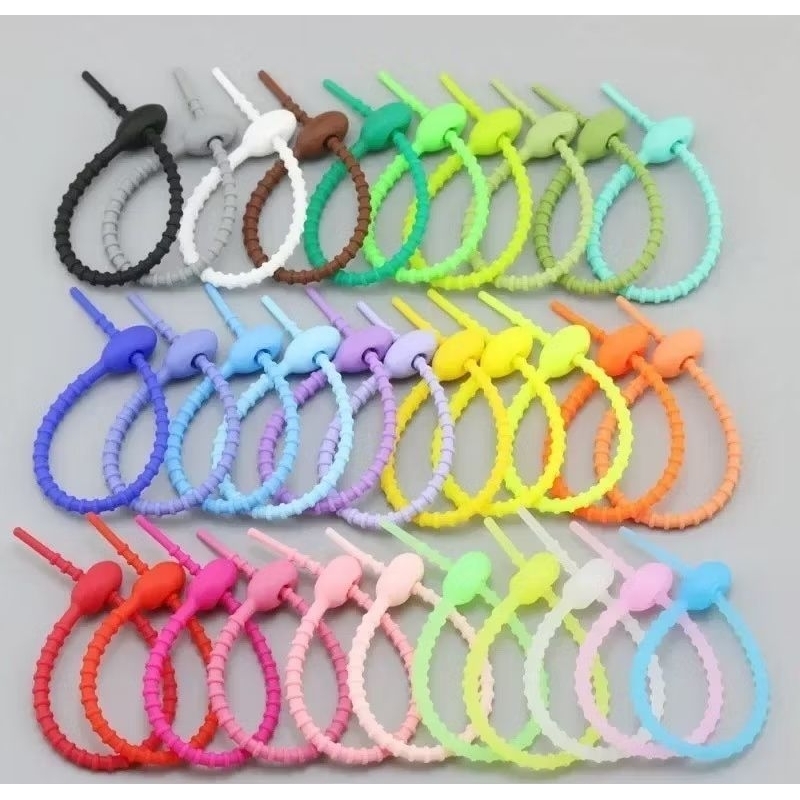 

(12,) pcs Lusinan tali ties silicone multifungsi