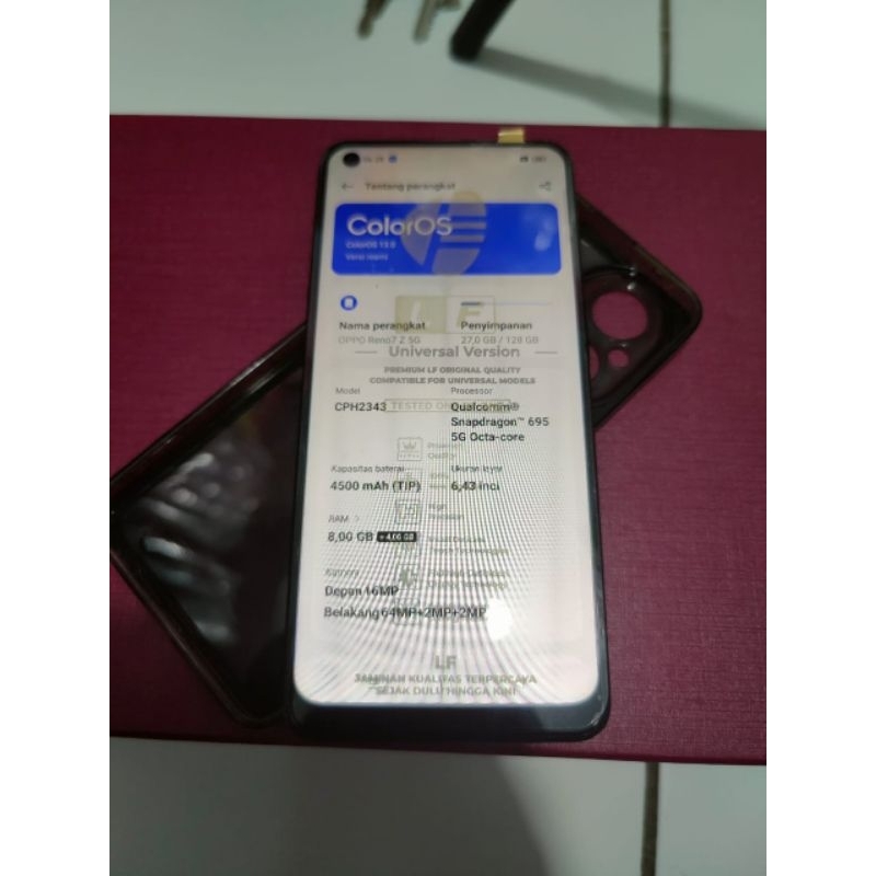 Hp Oppo reno 7z 5g second 5g