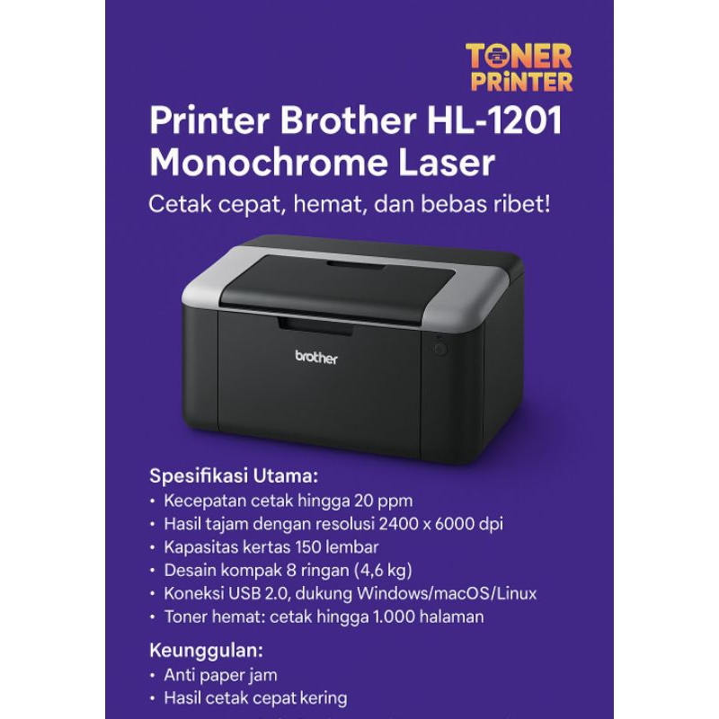 Printer Brother HL-1201 mocorome