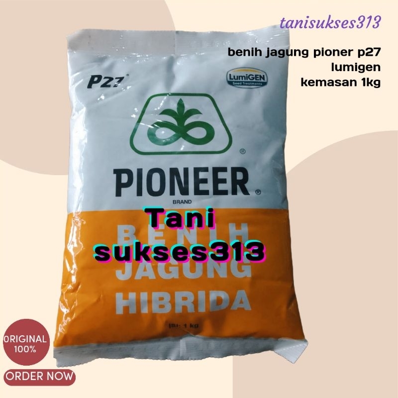 Benih jagung p27 lumigen pioner 27 lumigen benih jagung pioner 27 lumigen kemasan 1kg