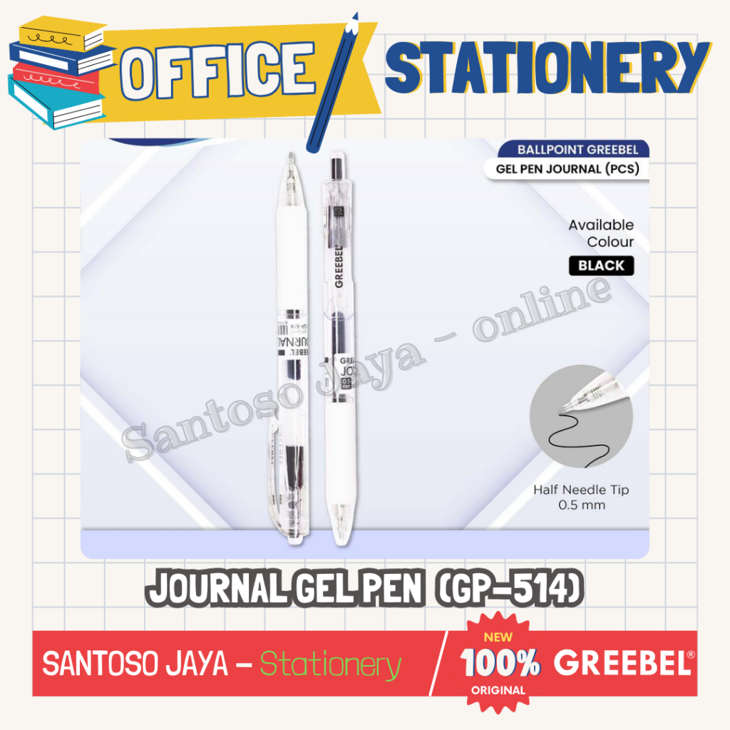 

Bolpen - Pulpen JOURNAL GREEBEL - GREEBEL JOURNAL Gel Pen 0.5 mm - GP-514
