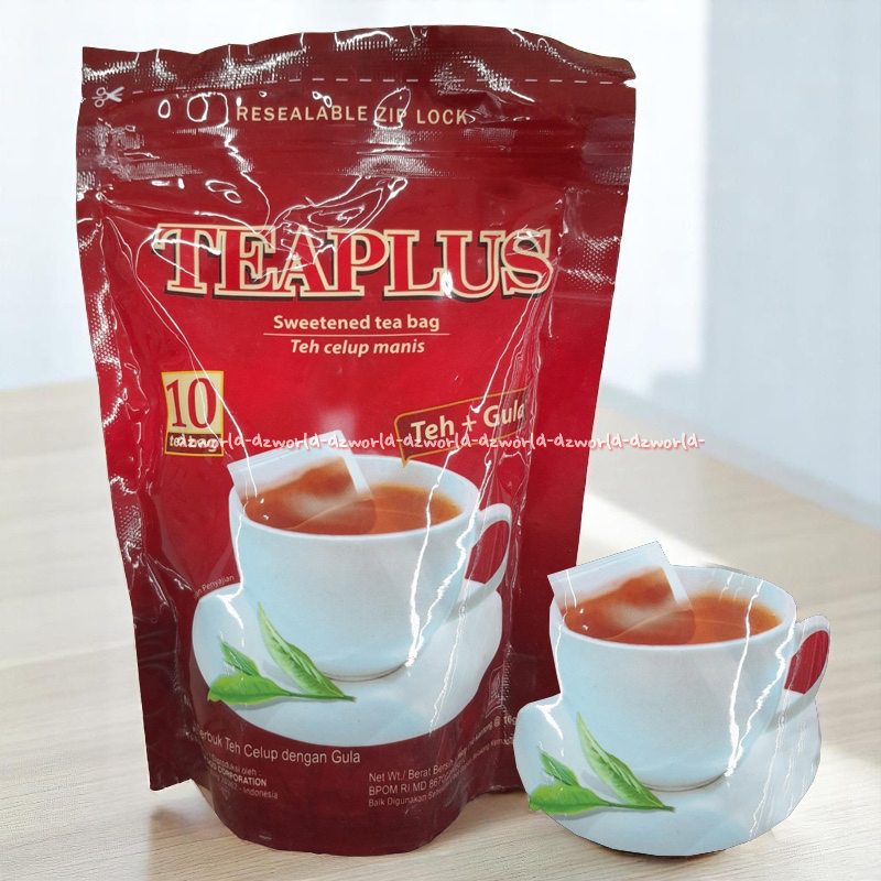 

Teaplus 10tea Bag Teh+gula Teh Celup Manis Dengan Gula Sweetened Tea Bag Praktis Tinggal Seduh