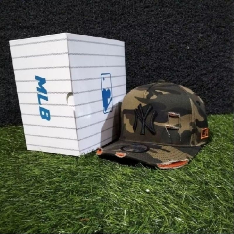 topi BASEBALL premium/ topi dewasa NY sobek/ topi distro loreng sobek