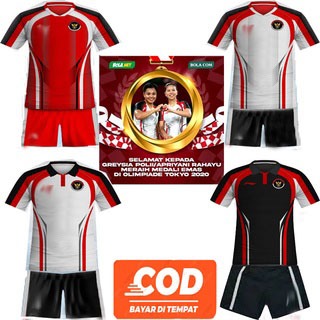Stelan Baju dan Celana Badminton pria - stelan jersey badminton dewasa - kaos badminton