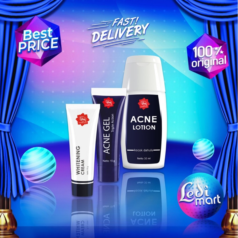 Viva Acne Series - Acne Gel - Acne Lotion - Whitening Cream - Perawatan Wajah Berjerawat - LM
