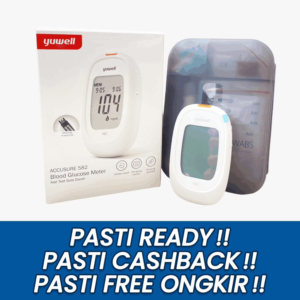 SET PAKET GLUCO METER YUWELL ALAT CEK GULA DARAH 1 SET + STRIP BOX LENGKAP READY SIAP KIRIM ORIGINAL