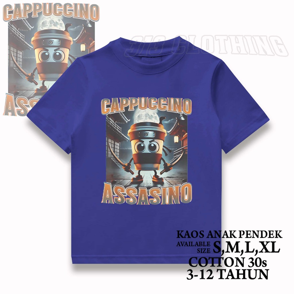 baju anak anomali capucino asasino,baju anak capucinno assasino,kaos anak anomali