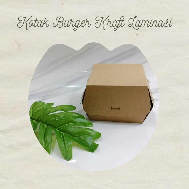 

Kotak Burger Kraft laminasi @10lembar