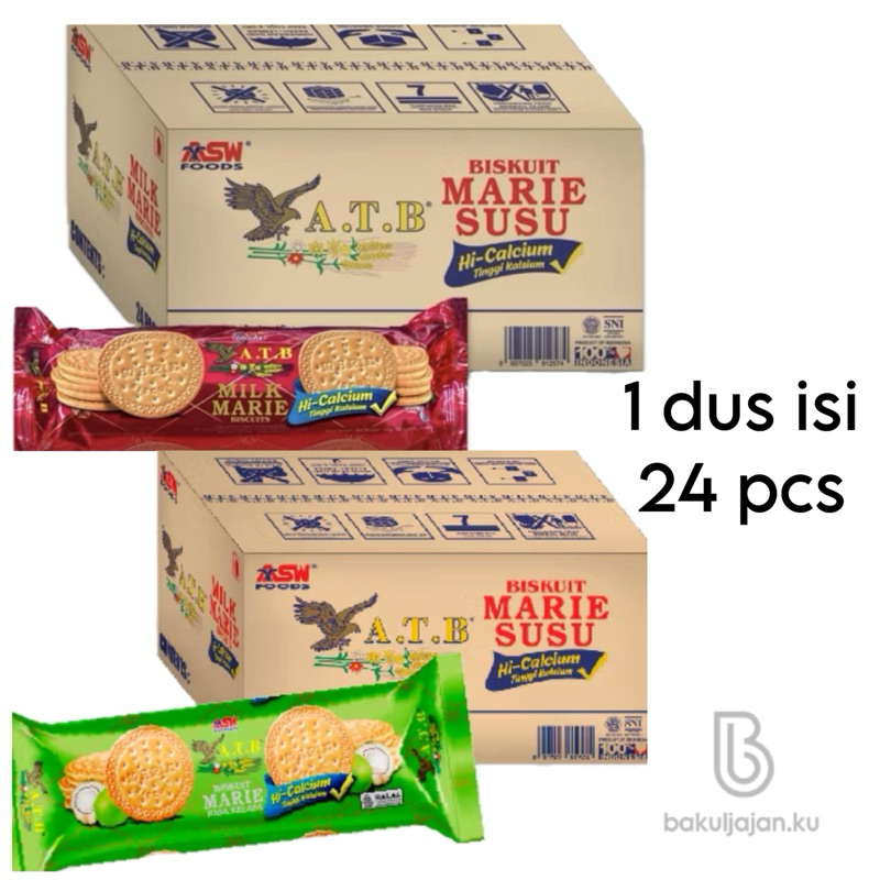 

ATB Marie Susu Biskuit Regal 1 DUS ISI 24 PCS (2 Varian Rasa Marie Susu dan Marie Kelapa)