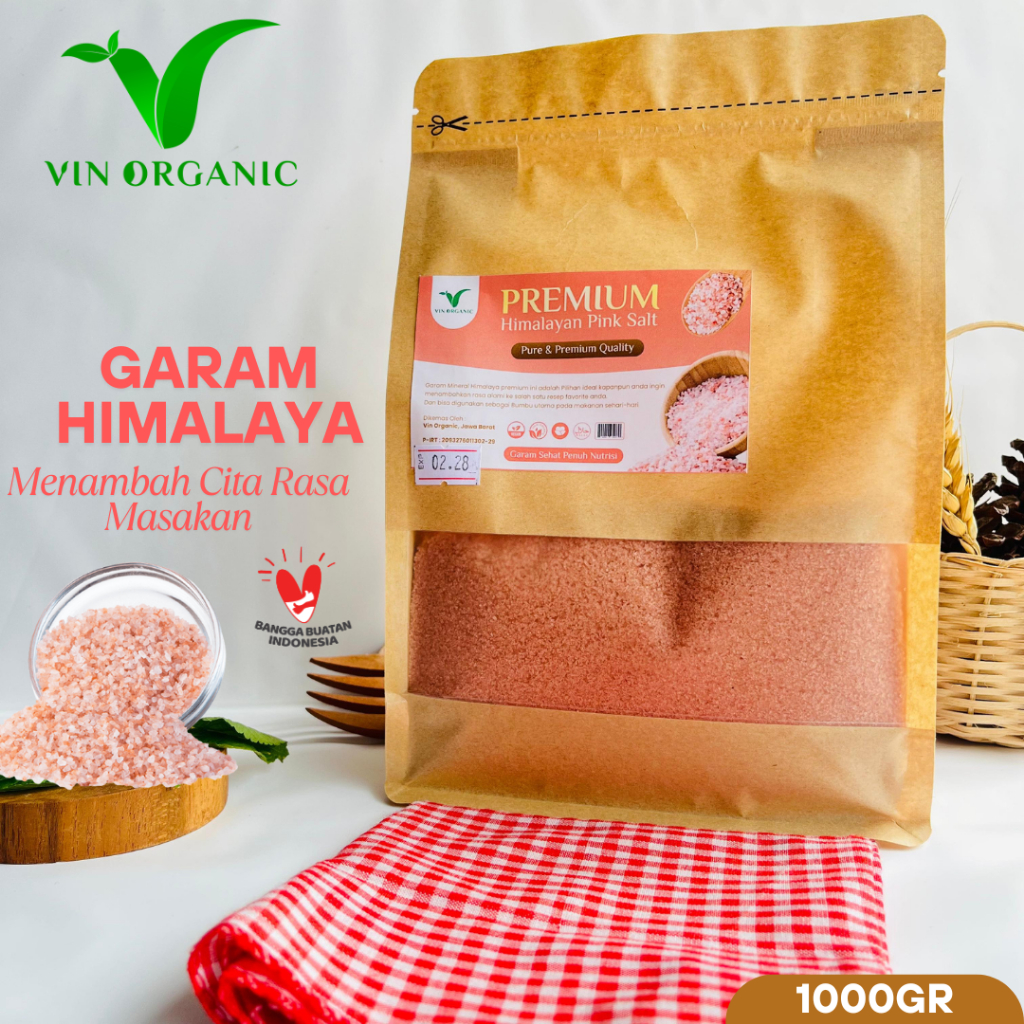 

VIN ORGANIC Garam Himalaya Pink Himalayan Salt 1 Kg