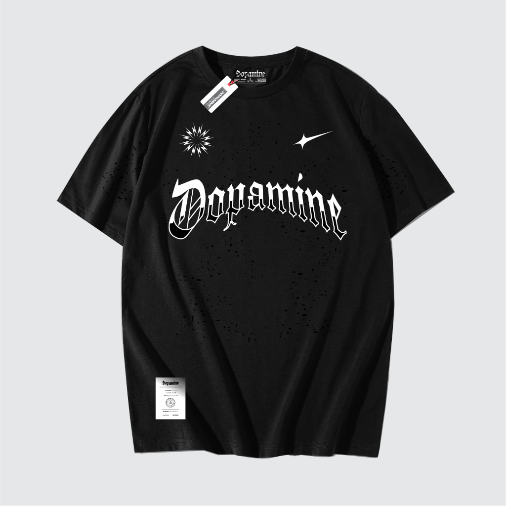 ORI DOPAMINE - Baju Olahraga Pria Kaos Running Lengan Pendek LASERSHOT Cotton T-shirt Hitam - Break 