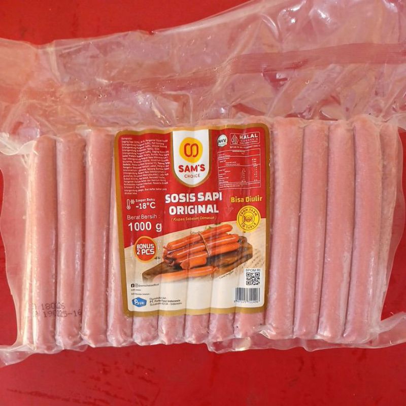 

Sam,s choice sosis sapi original 1kg
