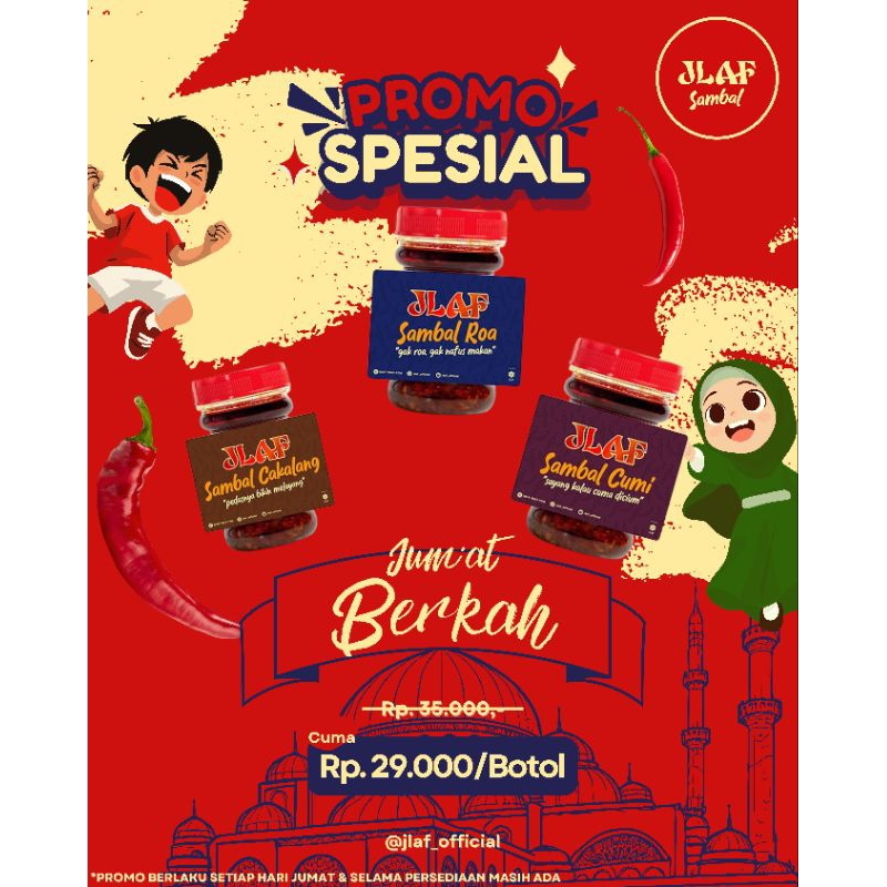

Promo Spesial Jumat berkah - hanya bisa di order di hari Jumat