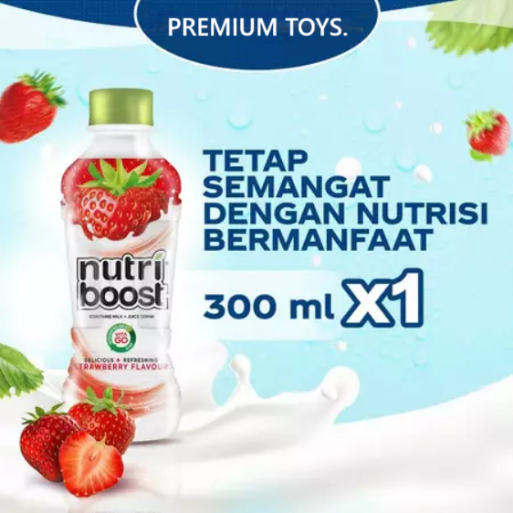 

Nutriboost Rasa Strawberry Minuman Susu - Botol 300ml