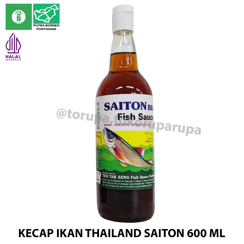 

Kecap Ikan Halal 600ml Cap Saiton / Kecap Ikan Thailand Halal / Bumbu Asin Saos Ikan / Fish Sauce