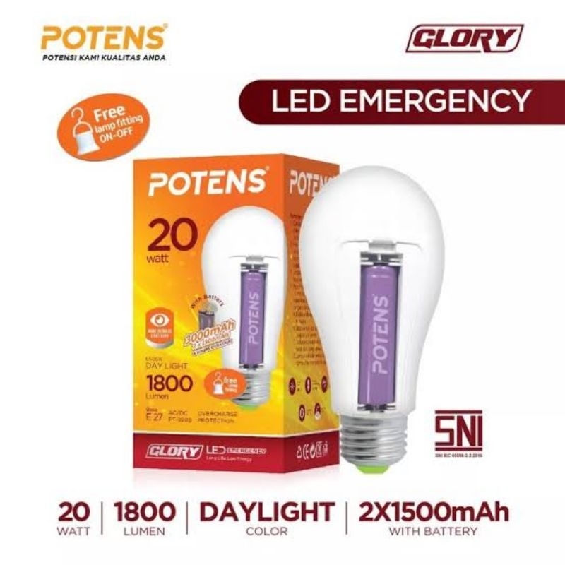 Lampu Potens LED Emergency 20 watt