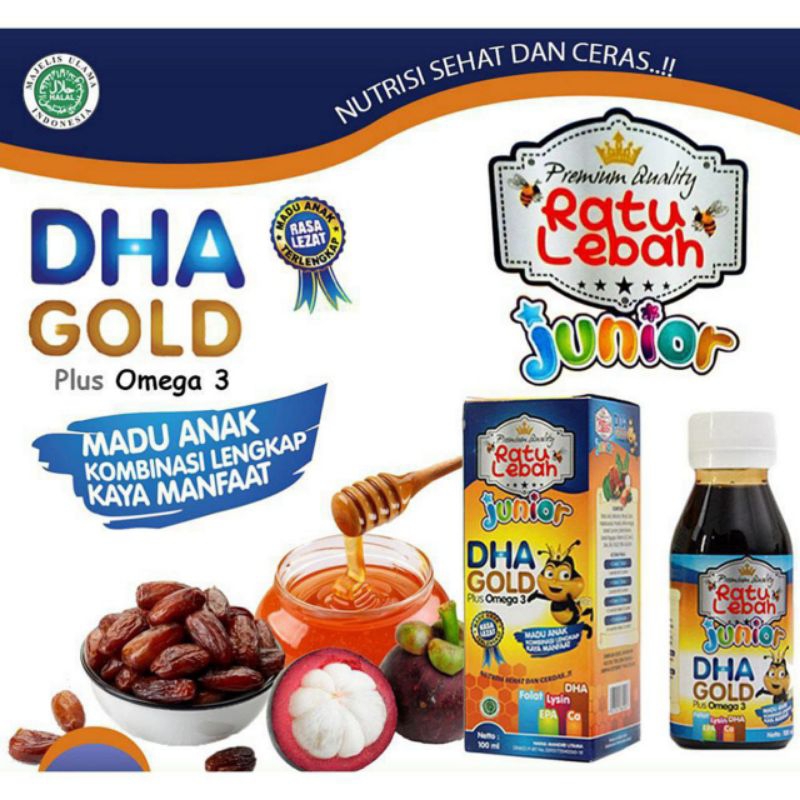 

Madu DHA gold junior ratu lebah 150gr
