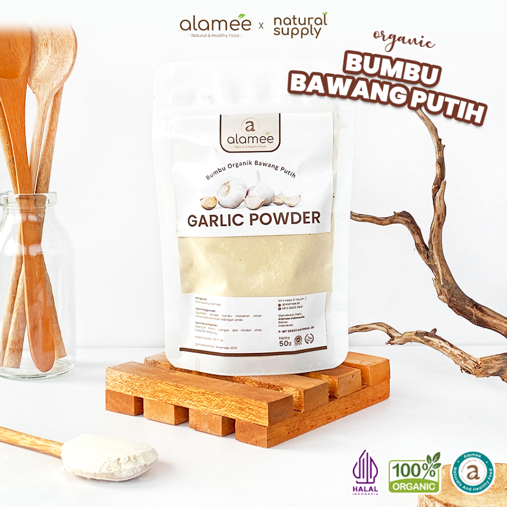 

Bawang Putih Bubuk Garlic Seasoning Powder Bumbu Masak Dapur Organik Rempah Rimpang Murni Asli 50g