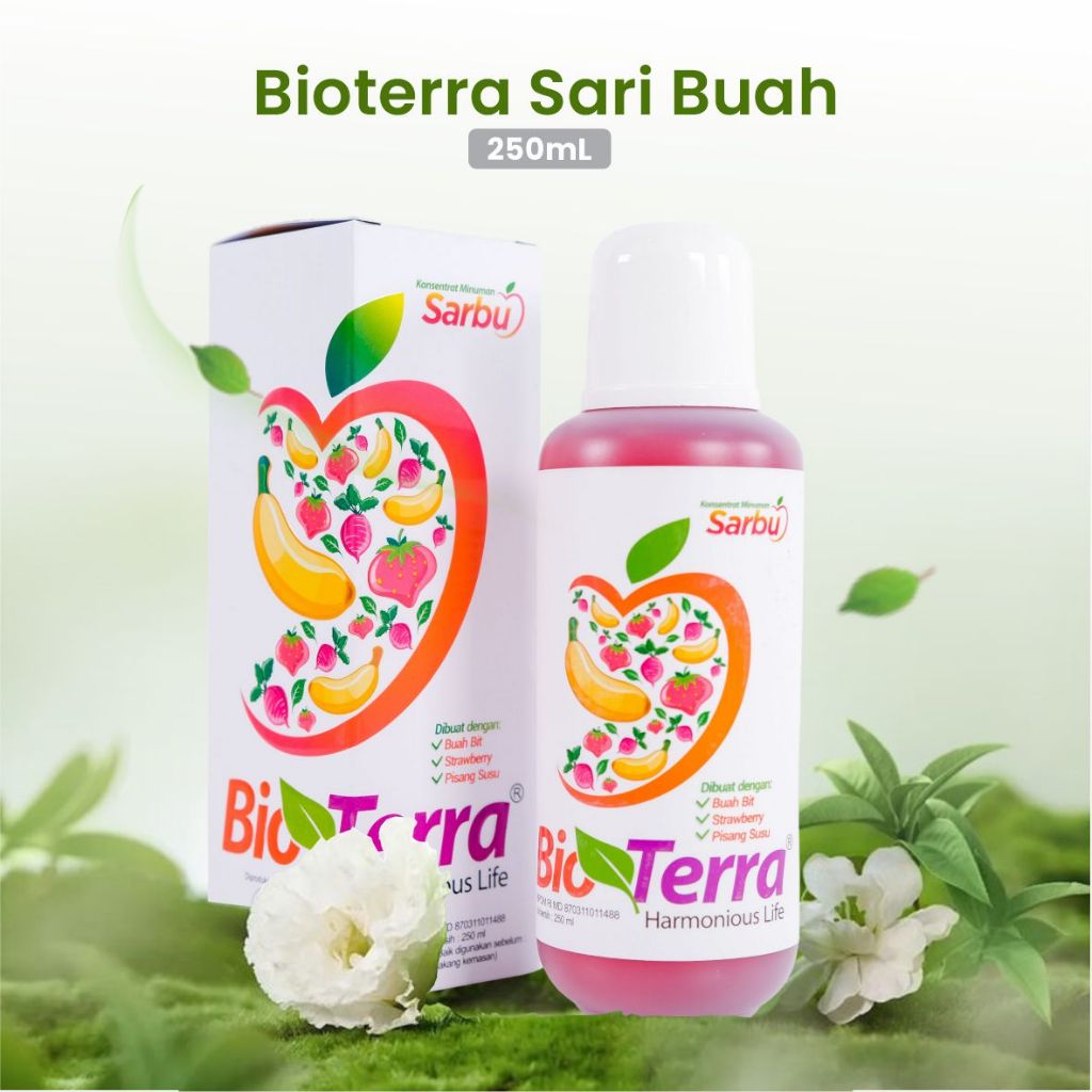 

Bioterra Sari buah 250ml Original 250ml | Platinum 250ml | Gold 250ml dan Silver | dengan bahan alami air kelapa air embun madu mampu membantu membersihkan pencernaan detoksifikasi dari herbal pilihan bukan bio janna ini bioterra herbal nabawi nutrilife