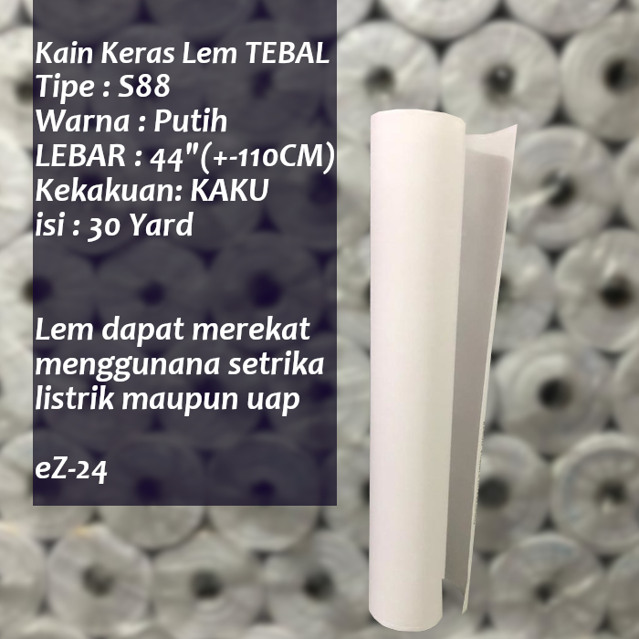 Kain Keras Interlining Jet Lem TEBAL S88
