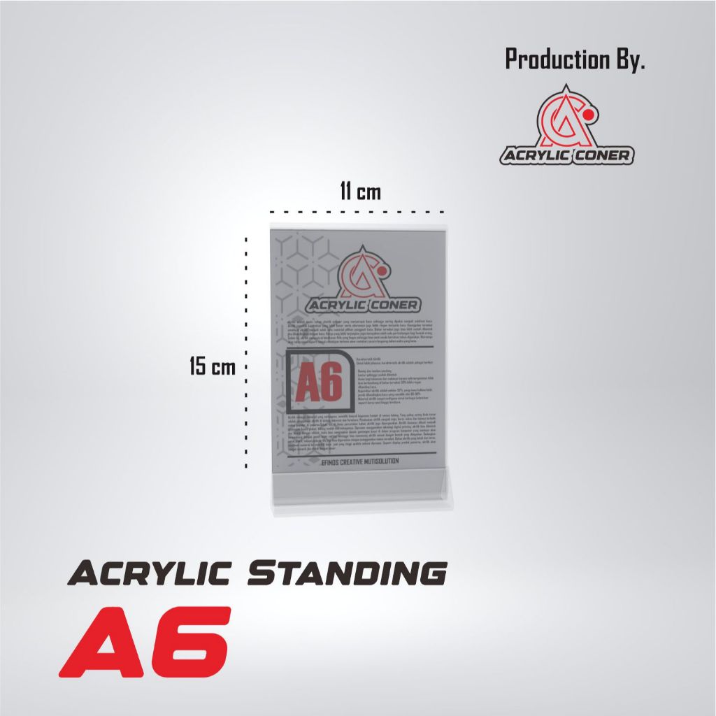 

Acrylic Brosur Tent Holdet A6 Segitiga