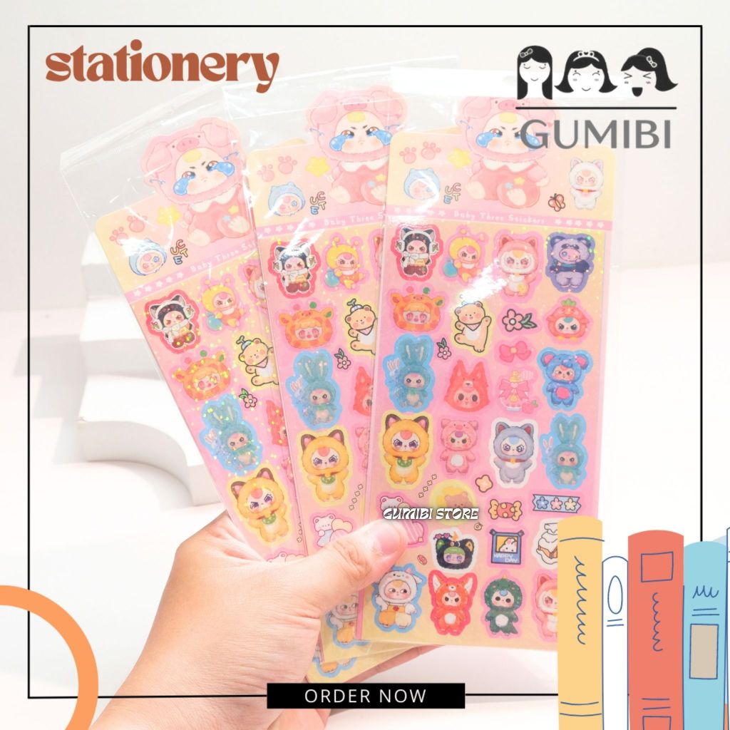 

STIKER ALB BABY THREE STIKER HOLOGRAM STICKER BABY THREE CUTE LUCU TERMURAH