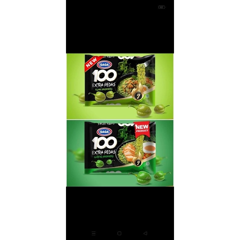 

ISI 4 PROMO FREE GIFT MIE GAGA 100 EXTRA PEDAS KUAH DAN GORENG HABANERO