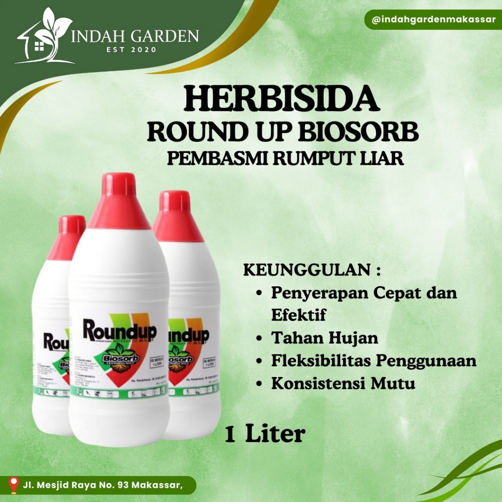 Pestisida Herbisida Pembasmi Rumput Roundup 1 Liter