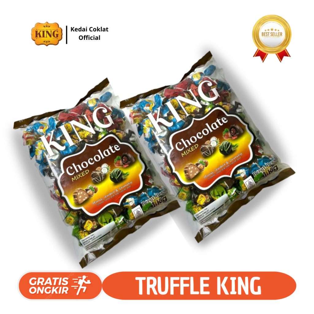 

King Chocolate Mixed Truffle 1 Kg | Coklat arab | Coklat turkey | Coklat mix rasa strawberry hazelnut coconut matcha | bisa untuk oleh-oleh haji dan umroh