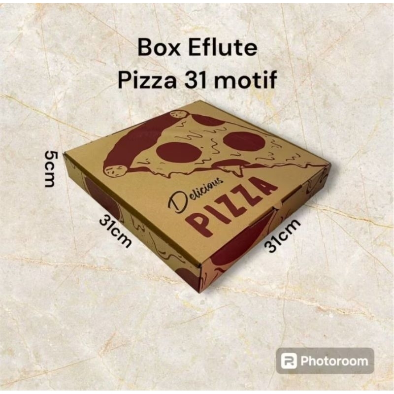 

Box Eflute PIZZA 31 CETAK Tebal Kemasan Makanan Snack