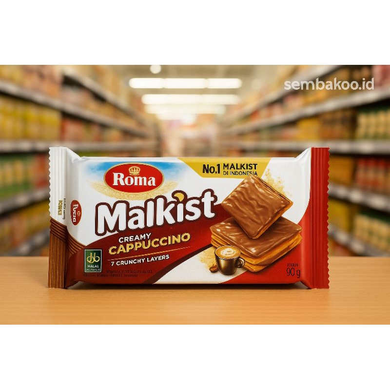 

Roma Malkist Cappuccino 90g | Biskuit Lapis Cokelat Crispy 7 Lapis | Cemilan Enak Murah – sembakoo.id