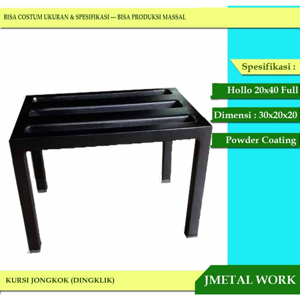 Dingklik Besi Jongkok / Kursi Jongkok