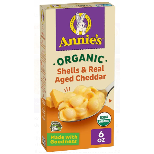 

Annie's Shells Real Aged Cheddar Organic Mac and Cheese Dinner with Organic Pasta - 170 gram