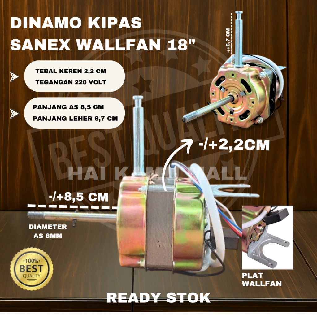 DINAMO kipas SANEX DINDING 18 inch BALING BESI/motor kipas SANEX WALLFAN 18 INCH