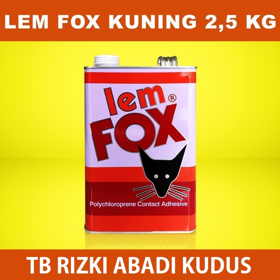 

PROMO Lem HPL Furniture Mebel Fox Kuning Galon Kecil 2,5 Kg 2500gr