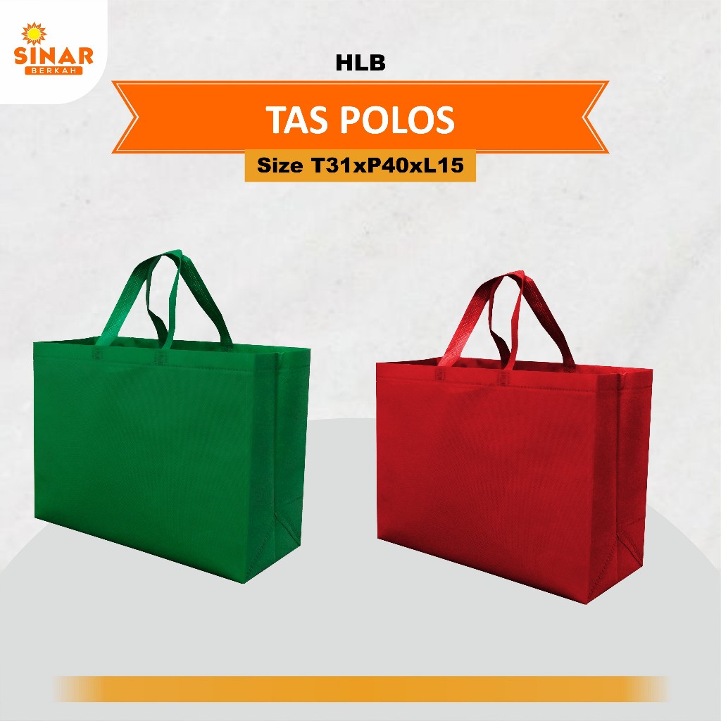 

[Bisa Custom] Tas Spunbond Polos |Goodie Bag| Tas Spunbond |T as Kain Murah Tas Polos |Tas Souvenir Uk 31x40x15