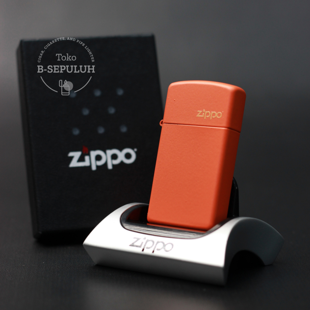 Zippo Slim Orange Matte Zippo Logo 1631ZL