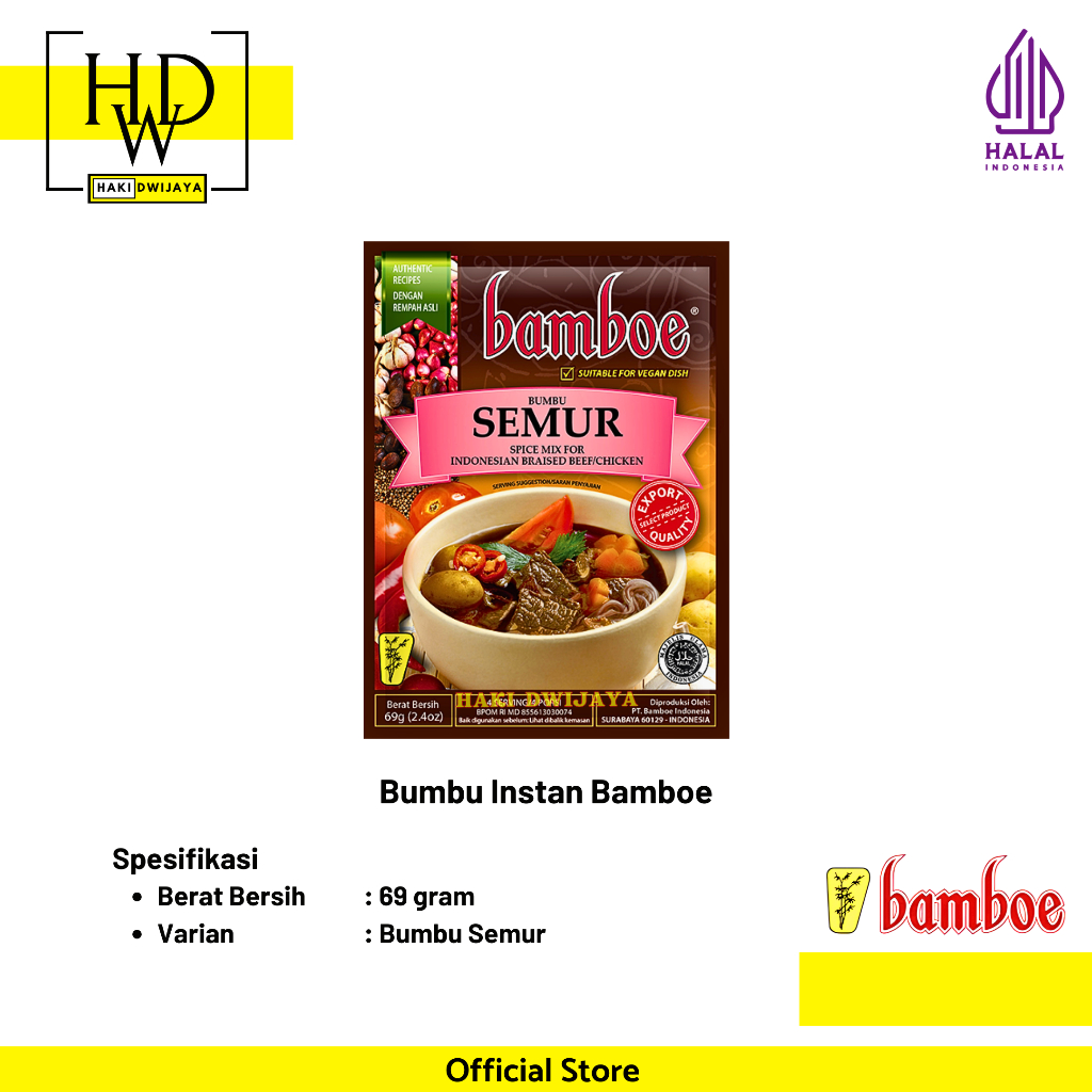 

Bamboe Bumbu Masak Instan Masakan Nusantara - Bumbu Semur