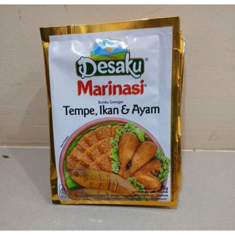 

Desaku Marinasi Bumbu Gorengan Tempe,ikan dan ayam (1 Renceng isi 12 sachet) exp 03/28